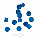 Колпачки для краски Tattoo Caps TA-222A, Плоское основание, Синие, 17 мм