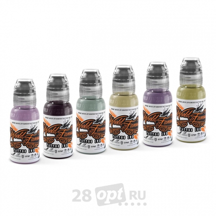 Сет красок для художественной татуировки World Famous Tattoo Ink by Maks Kornev, Zombie Color, 30 мл