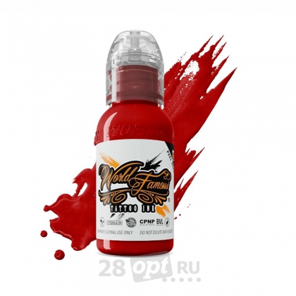 Краска для художественной татуировки World Famous Tattoo Ink, Paul Rogers Red, 30 мл