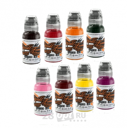 Сет красок для художественной татуировки World Famous Tattoo Ink by Ryan Smith, Flower Set, 30 мл