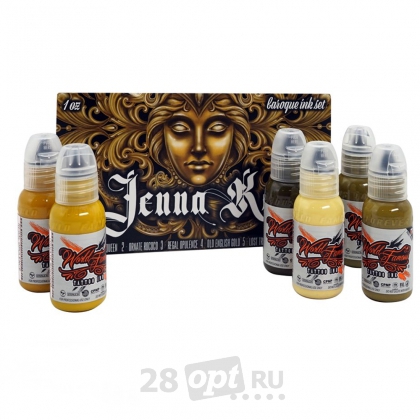 Сет красок для художественной татуировки World Famous Tattoo Ink by Jenna Kerr, Baroque Set, 30 мл