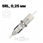 Картриджи для художественной татуировки EZ Revolution RC0805RLT Round Liner 5, 0,25 мм, коробка 20 шт.