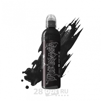 Краска для художественной татуировки World Famous Tattoo Ink, True Black, 120 мл