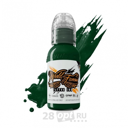 Краска для художественной татуировки World Famous Tattoo Ink, Vegas Green, 30 мл